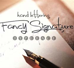 签名字体：Fancy Signature TrueType Font